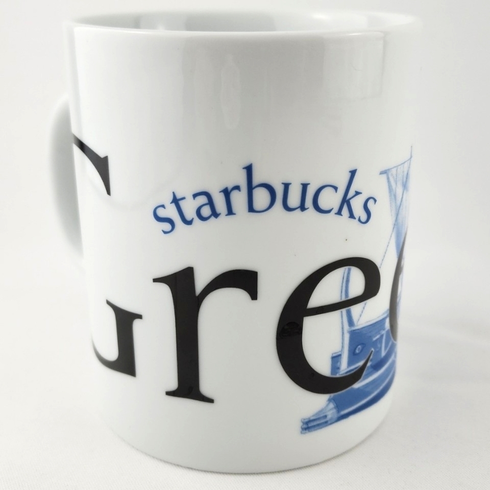 Starbucks Greece City Mug Collector Series 20 Oz.  White Blue by Rastal